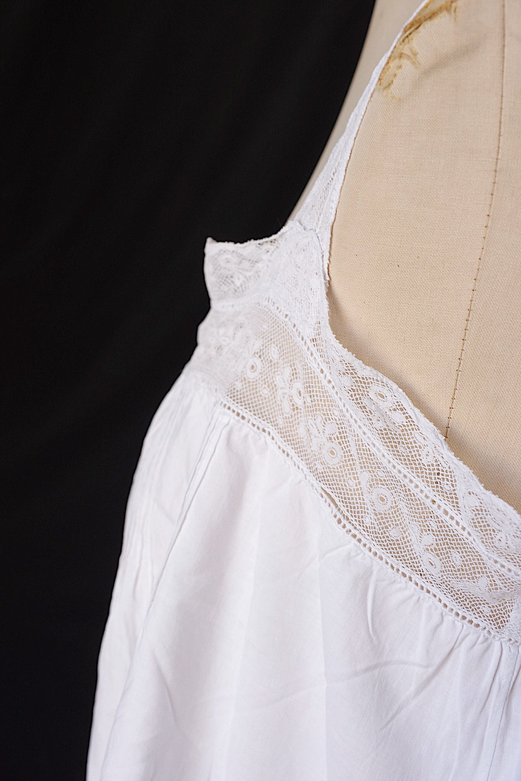 アンティークワンピース　vêtement antique dress コットン＋レース