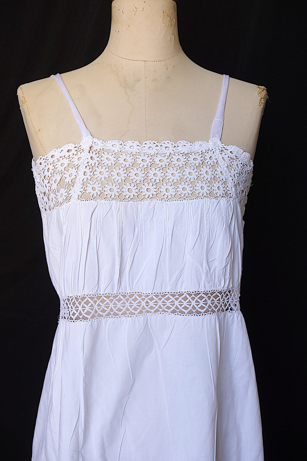 アンティークワンピース　vêtement antique dress コットン＋クロシェ
