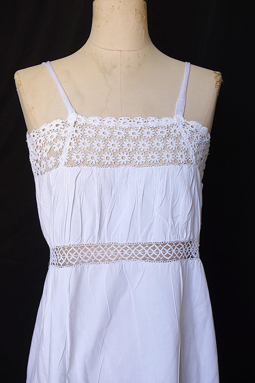 アンティークワンピース　vêtement antique dress コットン＋クロシェ