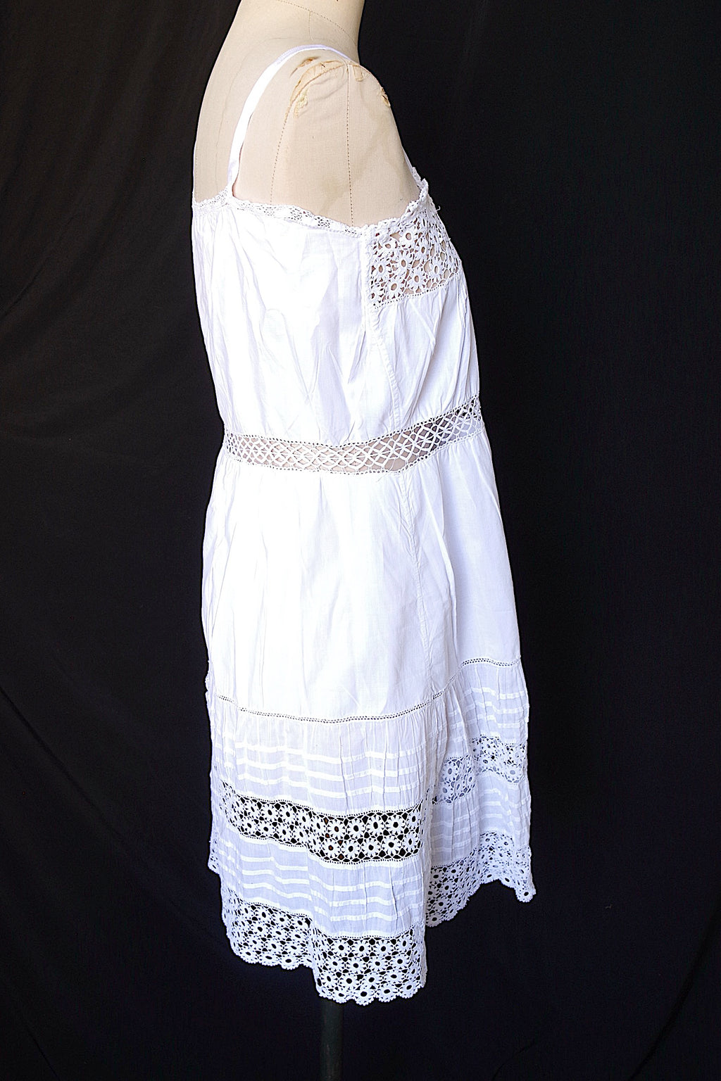 アンティークワンピース　vêtement antique dress コットン＋クロシェ