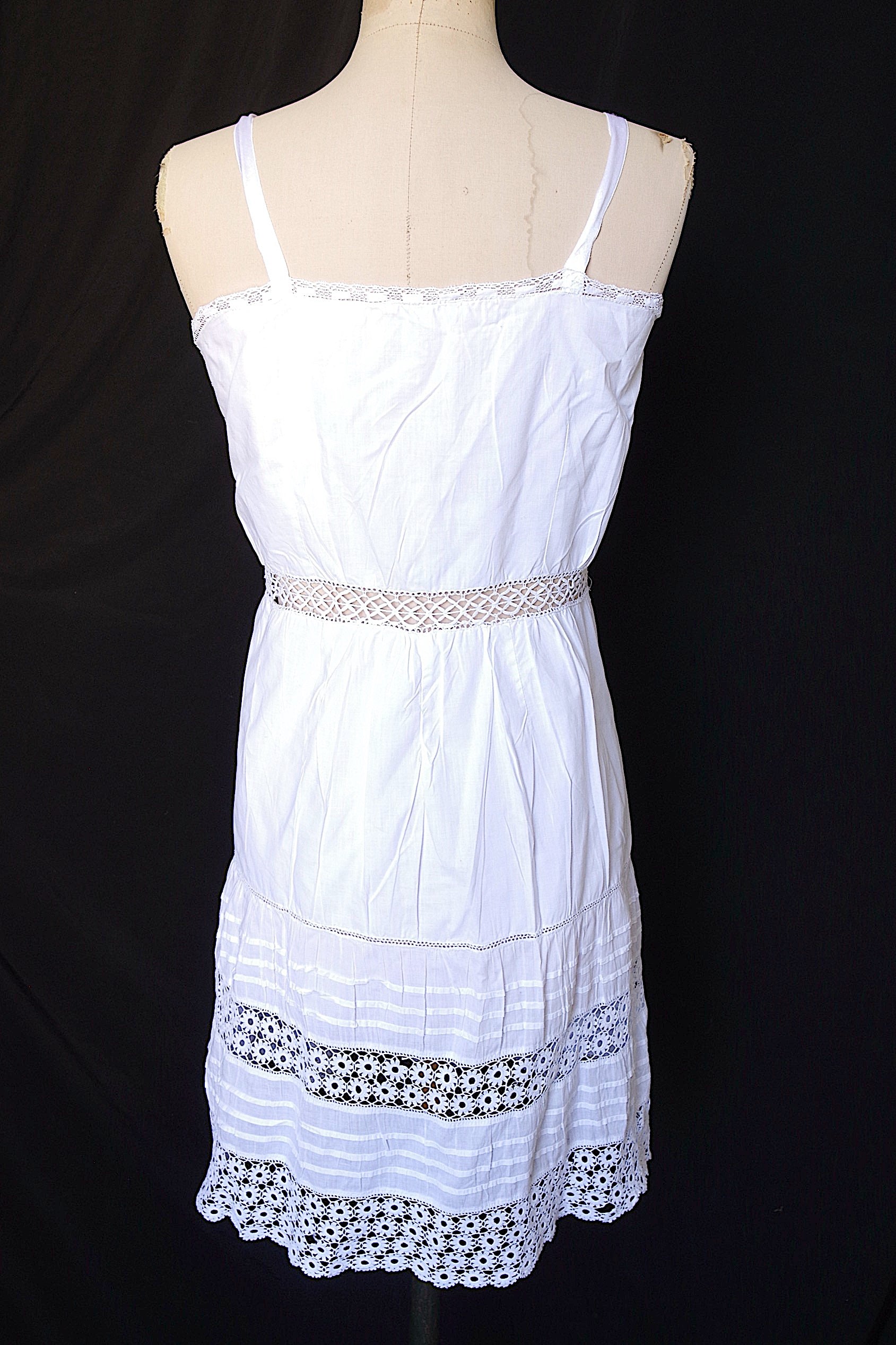 アンティークワンピース　vêtement antique dress コットン＋クロシェ