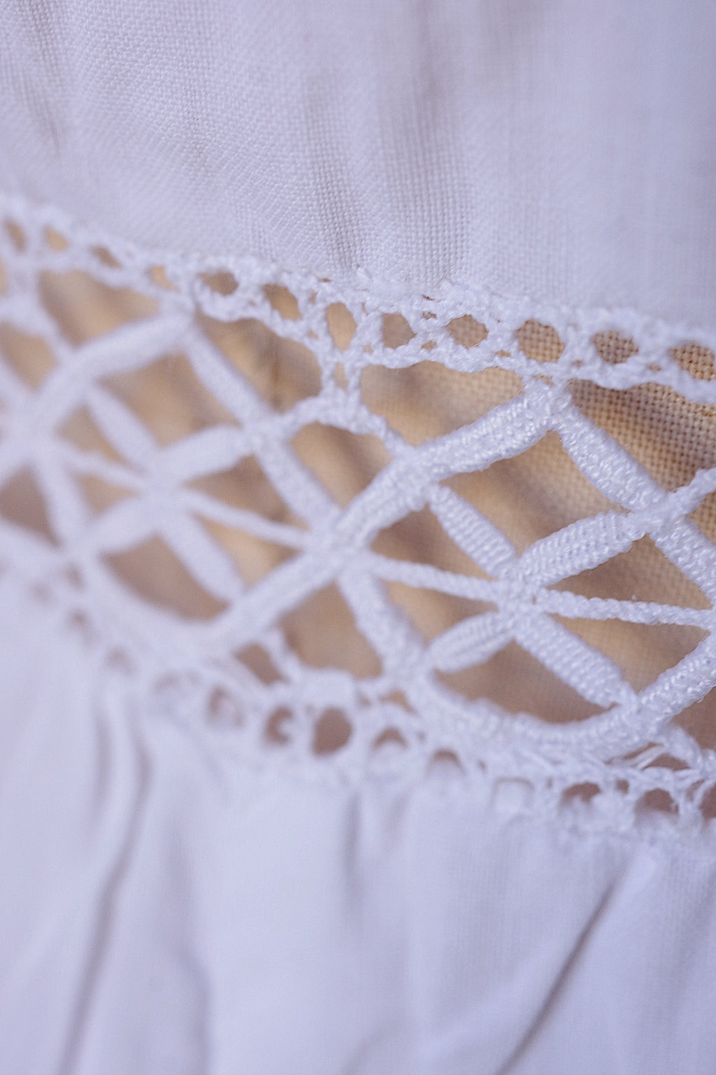 アンティークワンピース　vêtement antique dress コットン＋クロシェ
