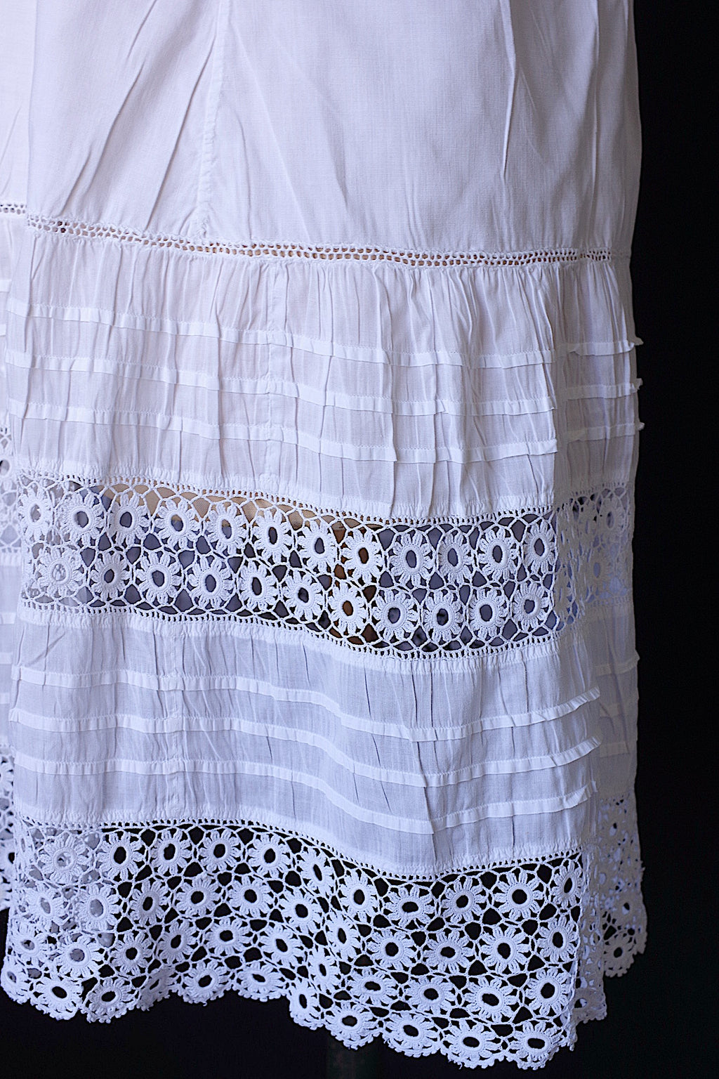 アンティークワンピース　vêtement antique dress コットン＋クロシェ