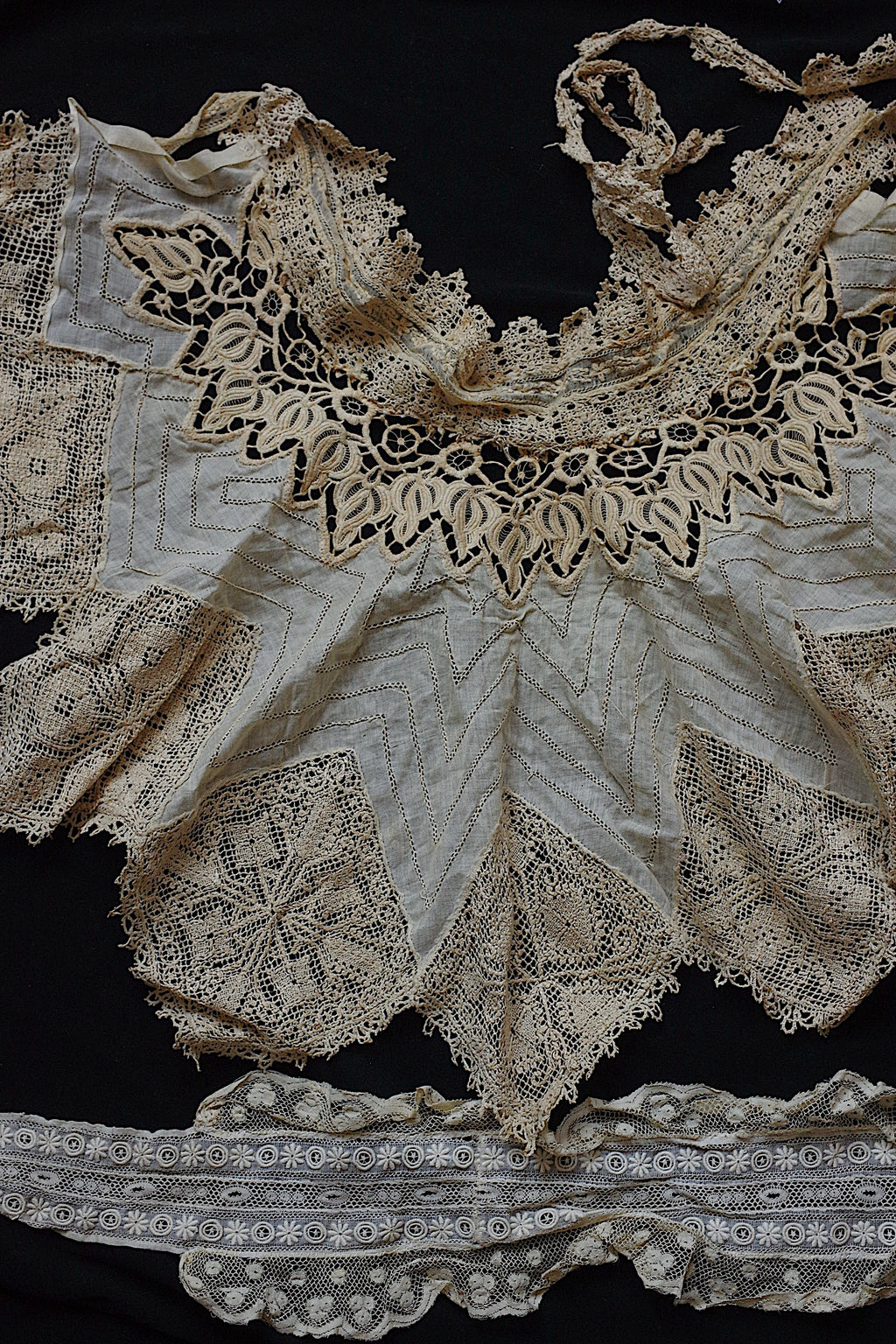 アンティークレース dentelle ancienne 素材用　lots3