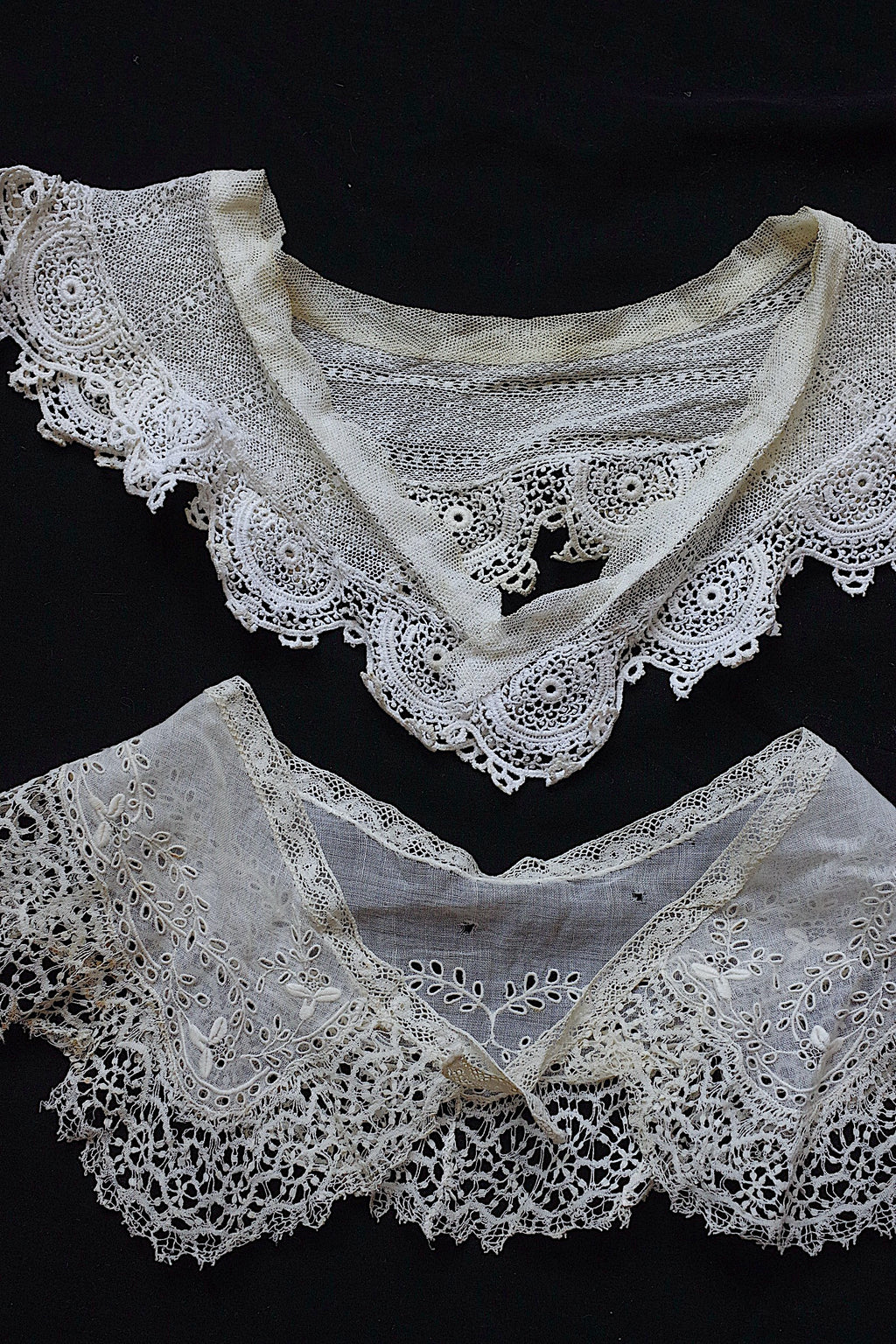 アンティークレース dentelle ancienne 小さな襟lots1