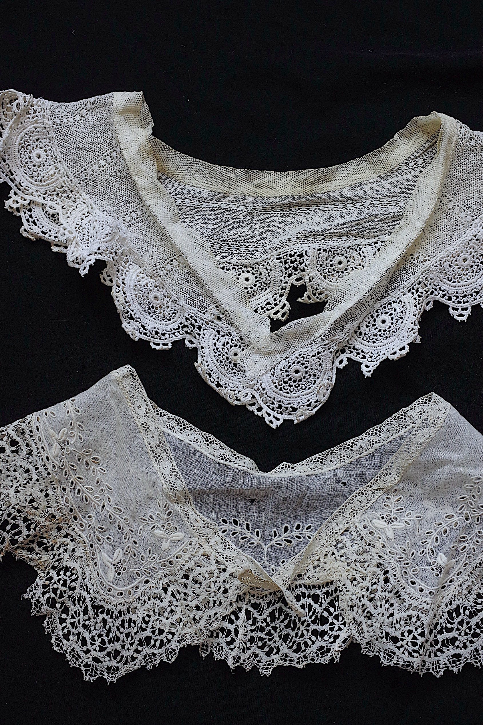 アンティークレース dentelle ancienne 小さな襟lots1