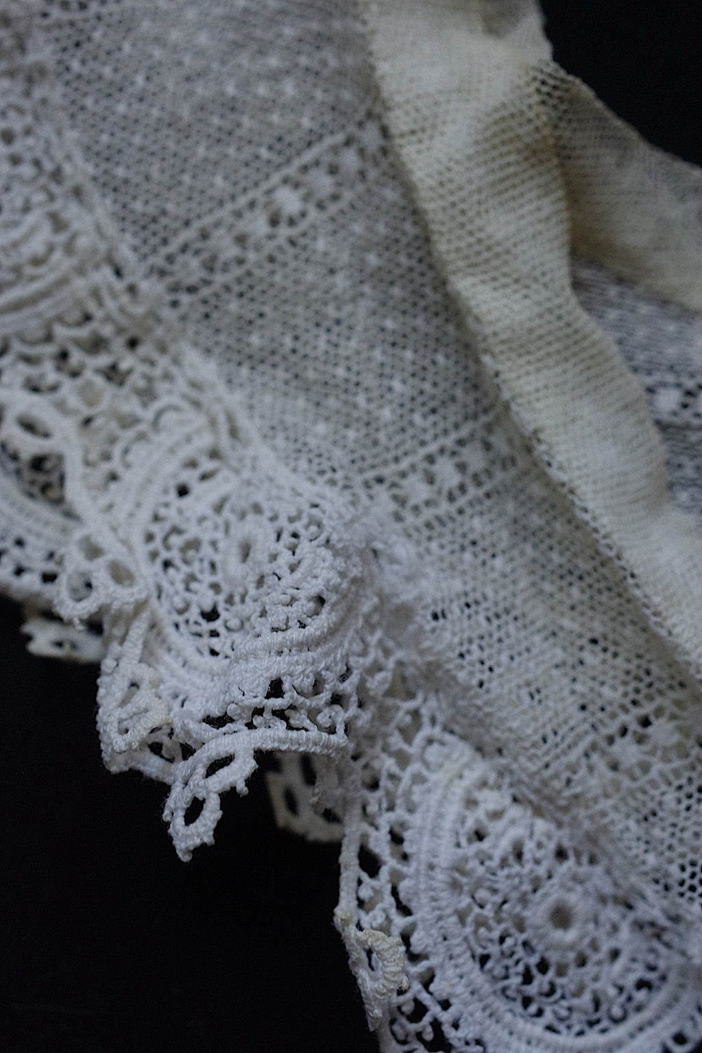 アンティークレース dentelle ancienne 小さな襟lots1