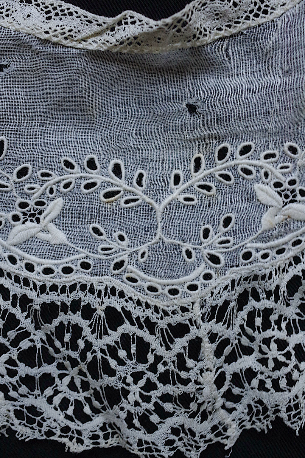 アンティークレース dentelle ancienne 小さな襟lots1