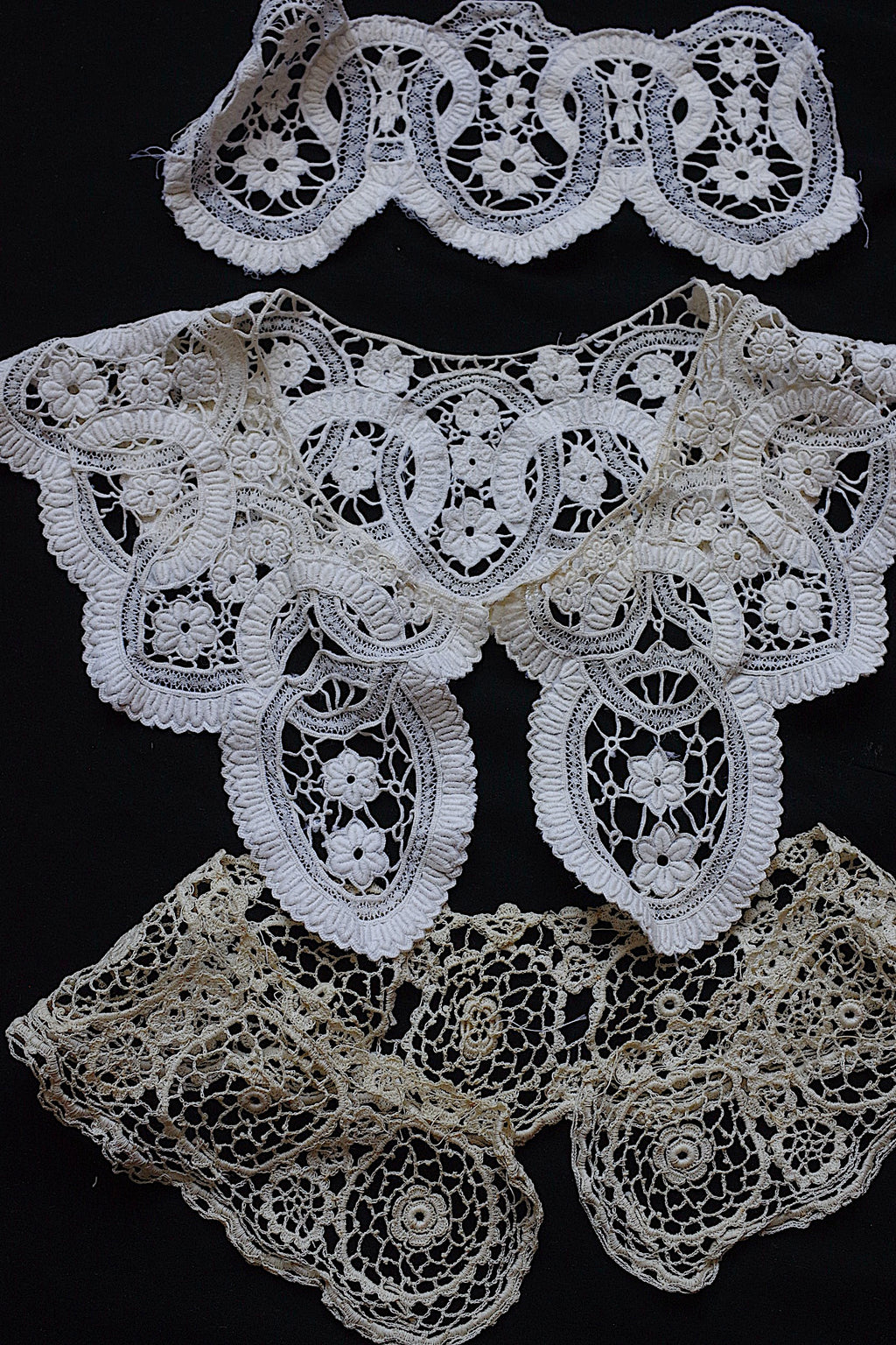 アンティークレース dentelle ancienne 小さな襟lots3