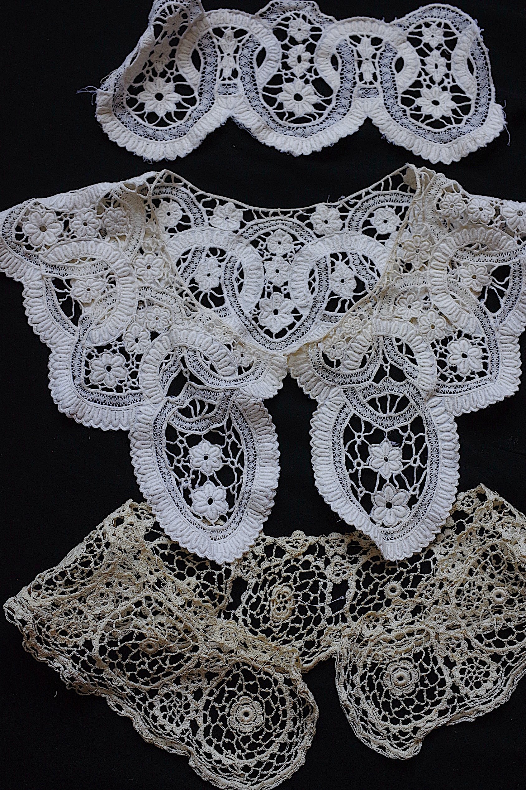 アンティークレース dentelle ancienne 小さな襟lots3