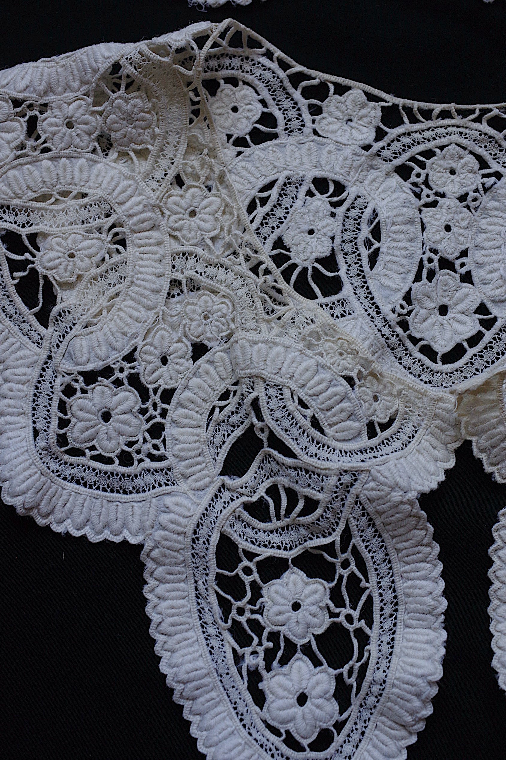 アンティークレース dentelle ancienne 小さな襟lots3