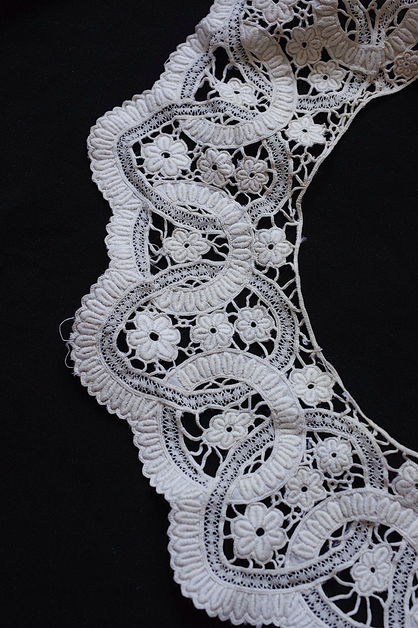 アンティークレース dentelle ancienne 小さな襟lots3