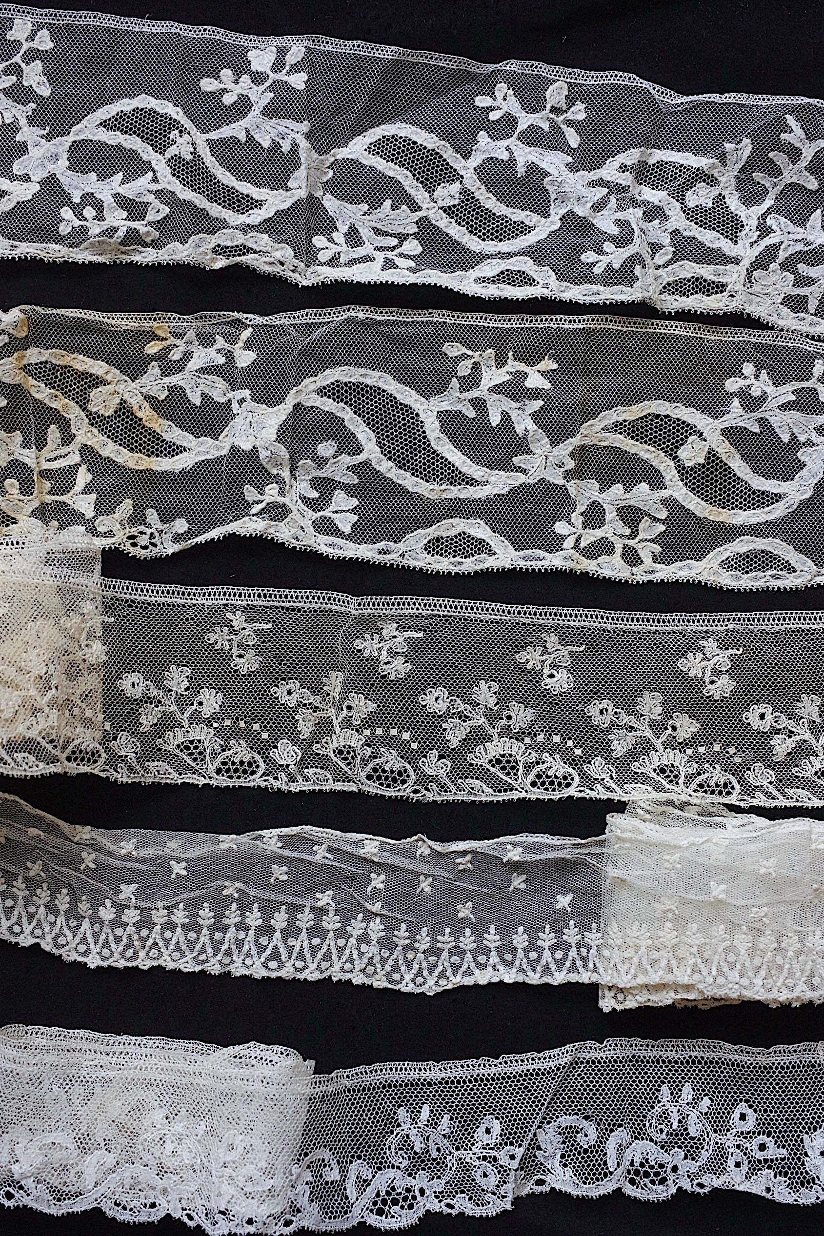 アンティークレース dentelle ancienne 素材用　ハギレlot1