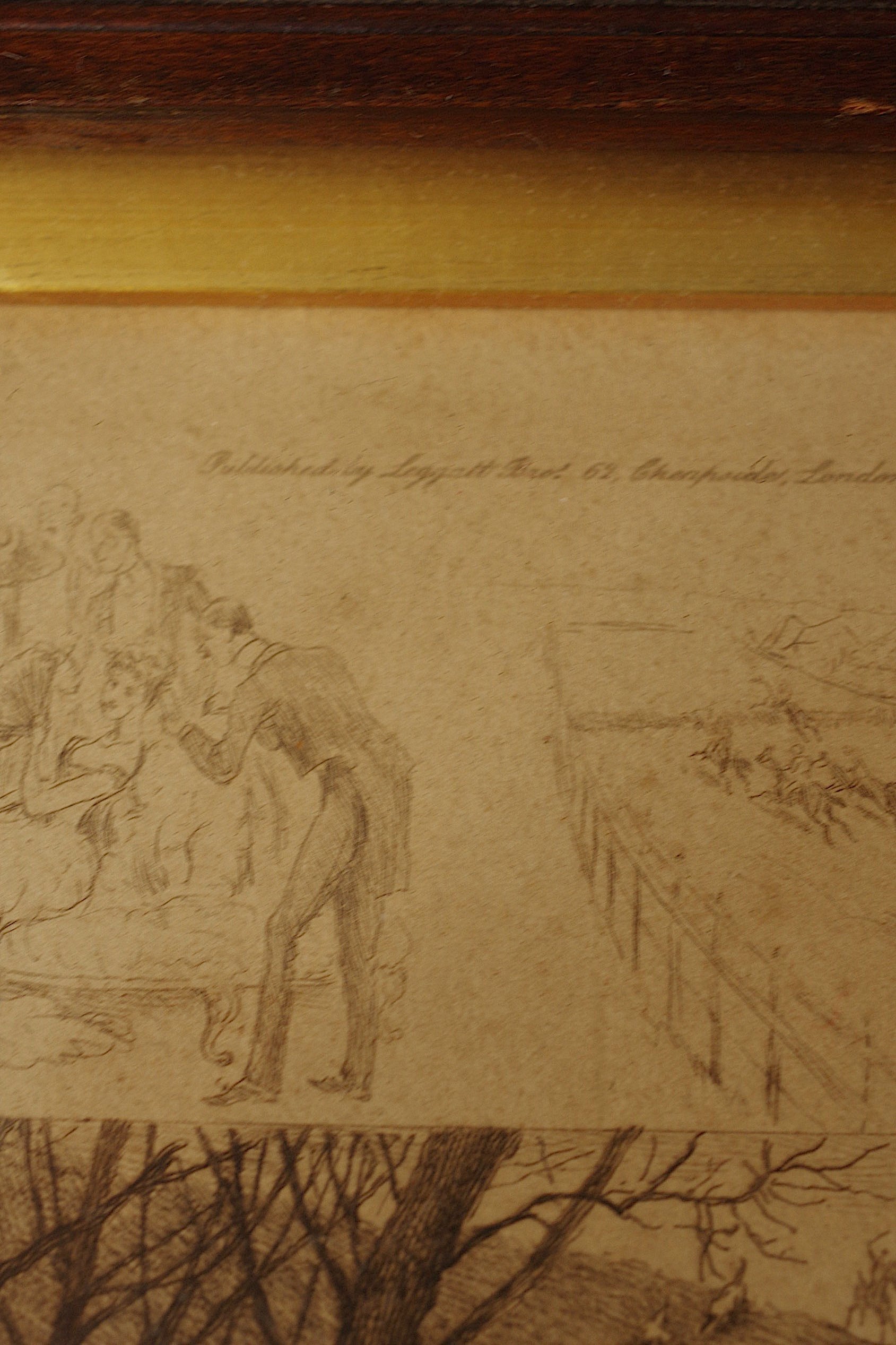 アンティーク絵画　tableau etching