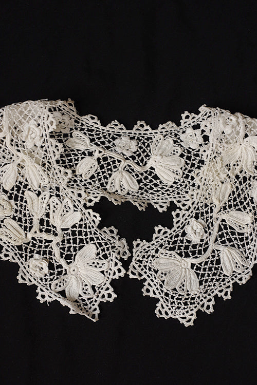 アンティークレース dentelle ancienne 小さな襟2つ