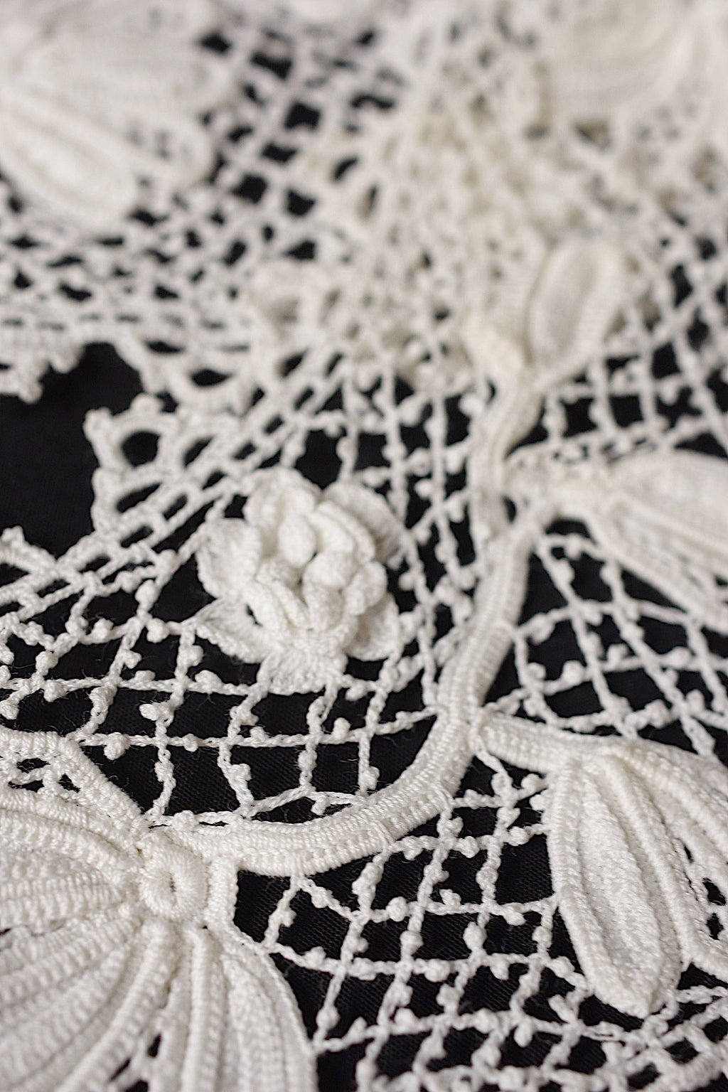 アンティークレース dentelle ancienne 小さな襟2つ