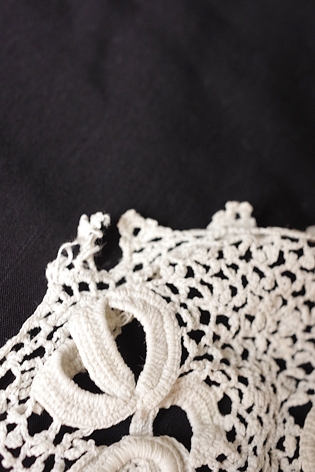 アンティークレース dentelle ancienne 小さな襟2つ