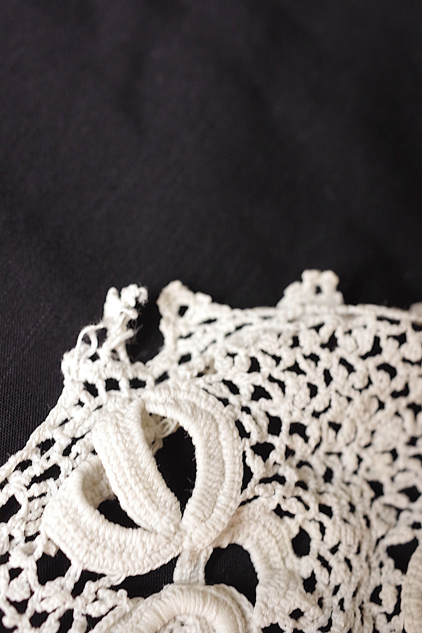 アンティークレース dentelle ancienne 小さな襟2つ