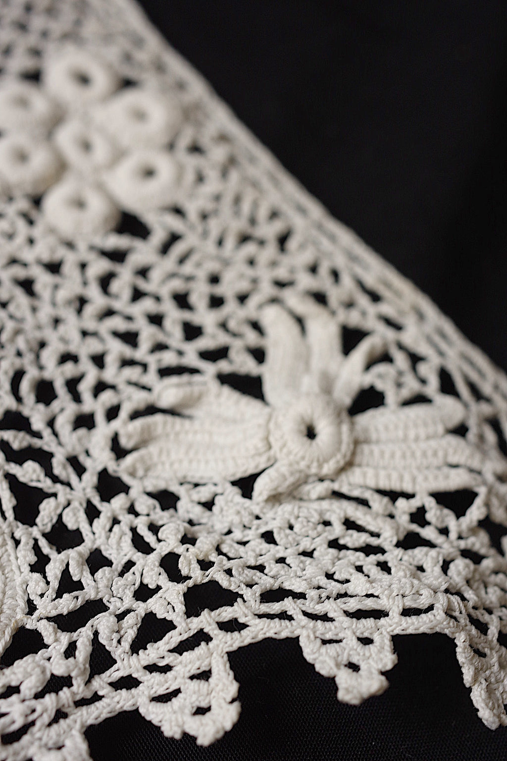 アンティークレース dentelle ancienne 小さな襟2つ