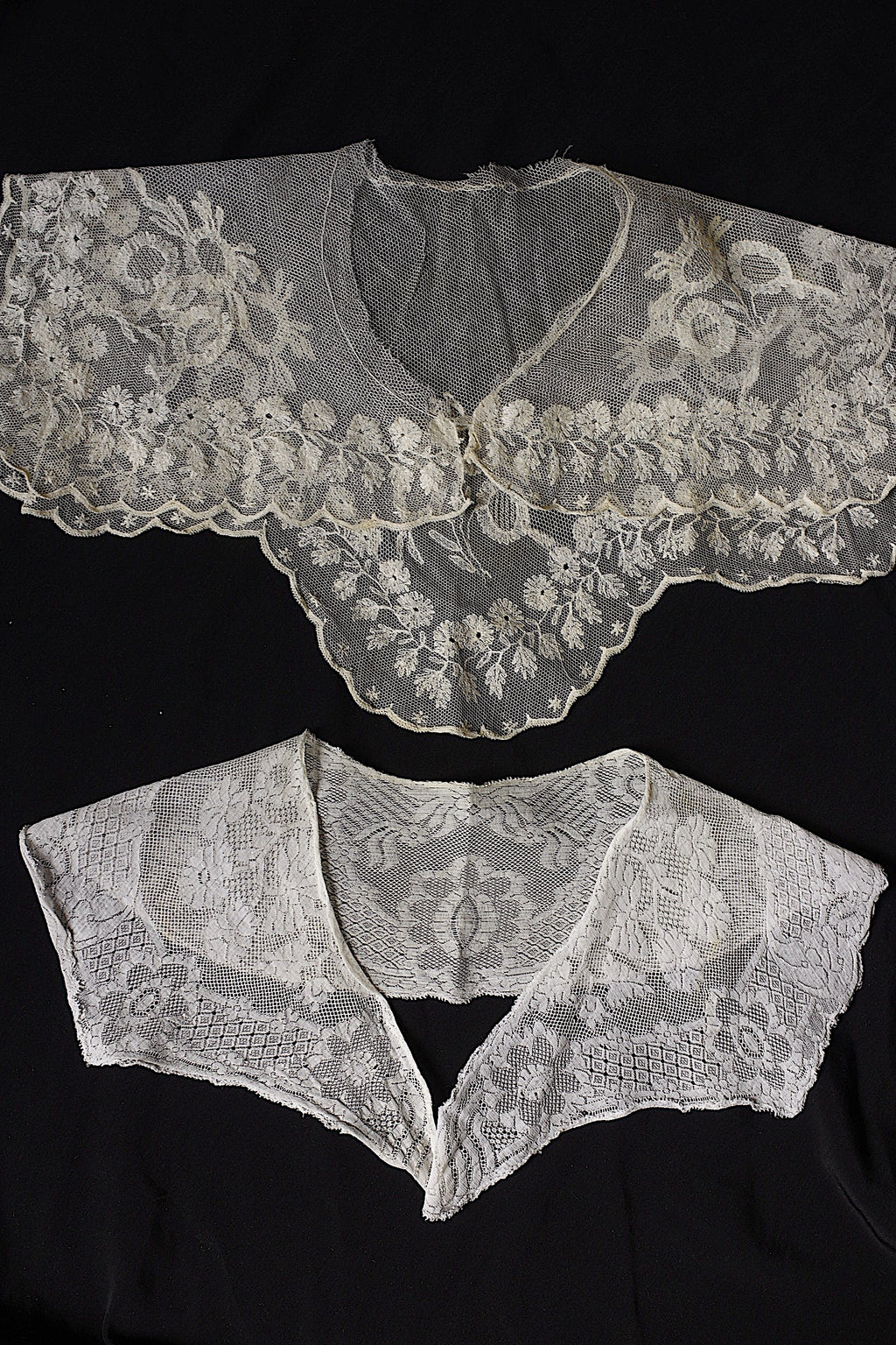 アンティークレース dentelle ancienne 襟2つ