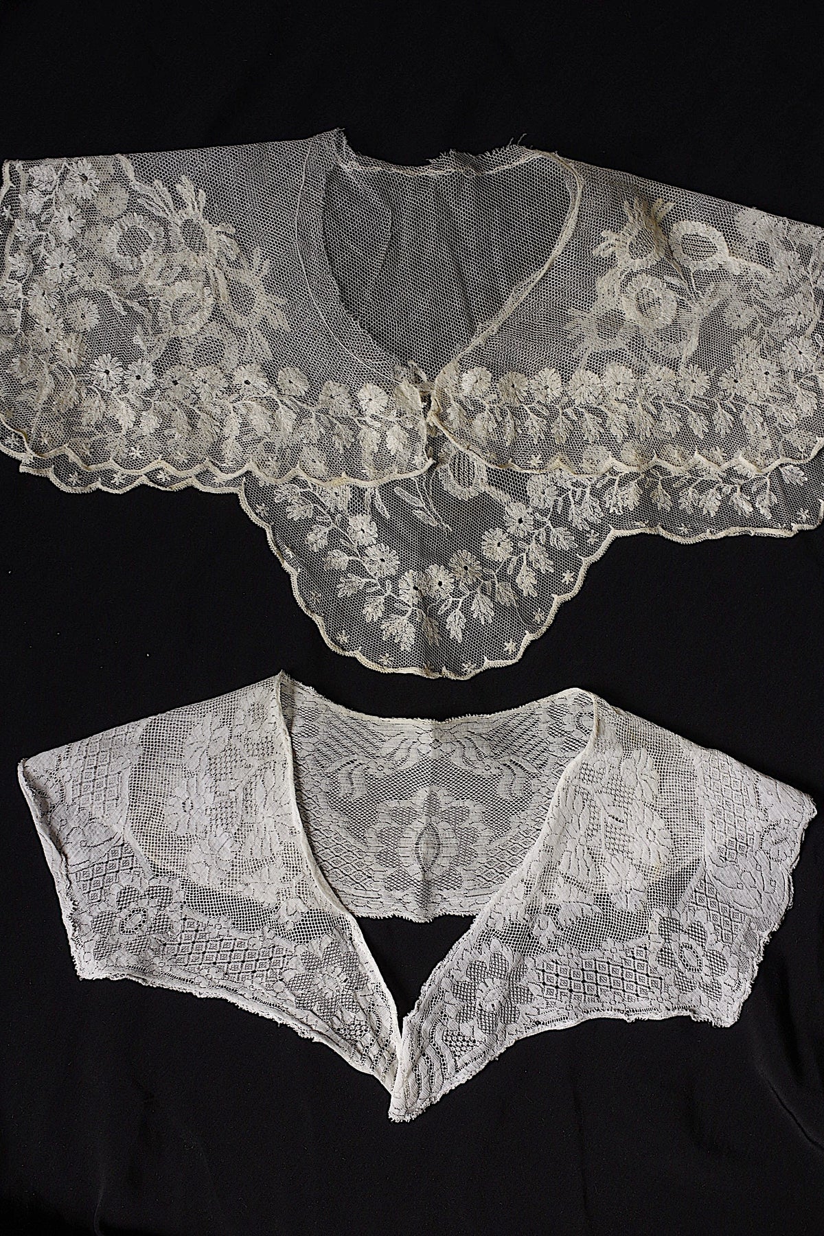アンティークレース dentelle ancienne 襟2つ