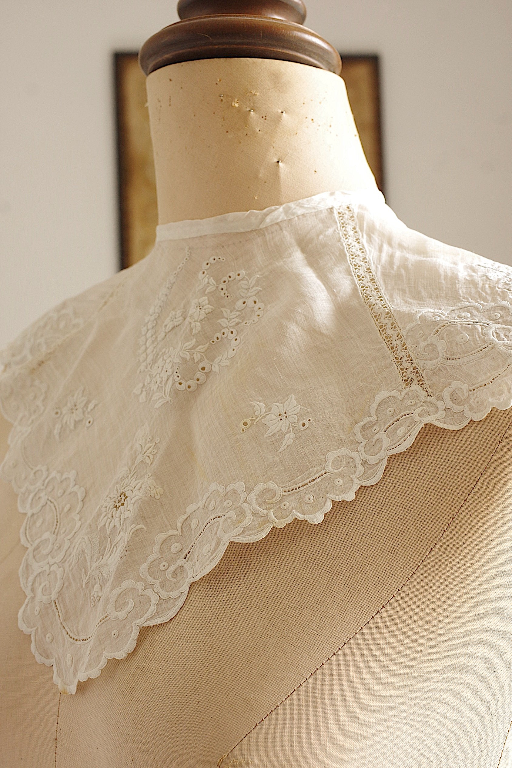 アンティークレース dentelle ancienne 刺繍襟