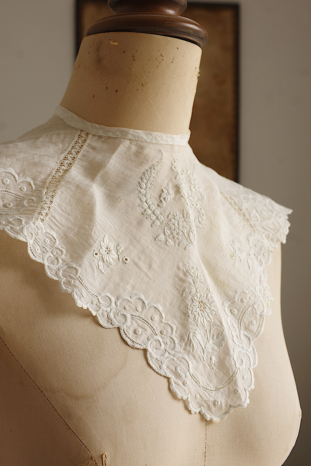アンティークレース dentelle ancienne 刺繍襟