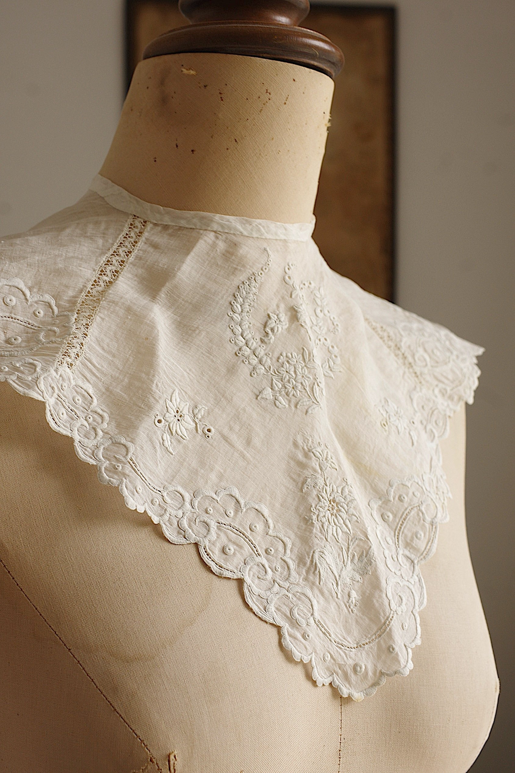 アンティークレース dentelle ancienne 刺繍襟