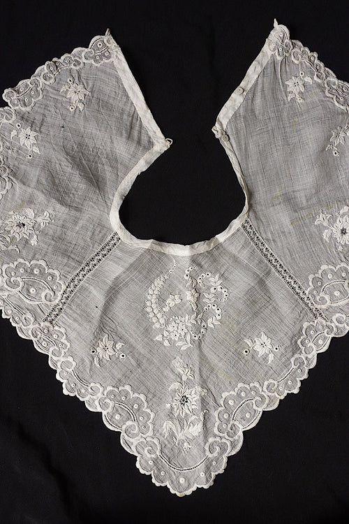 アンティークレース dentelle ancienne 刺繍襟
