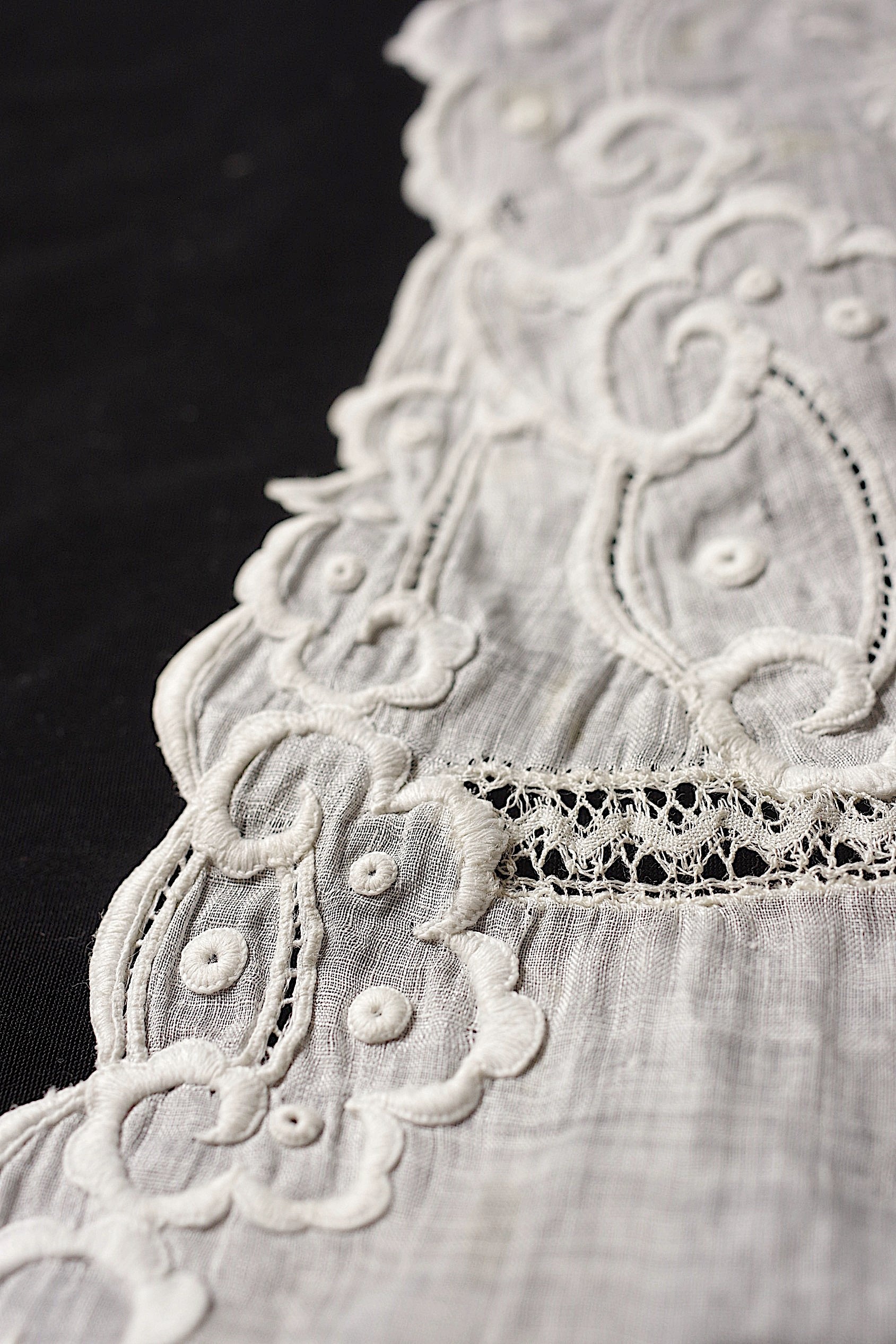 アンティークレース dentelle ancienne 刺繍襟