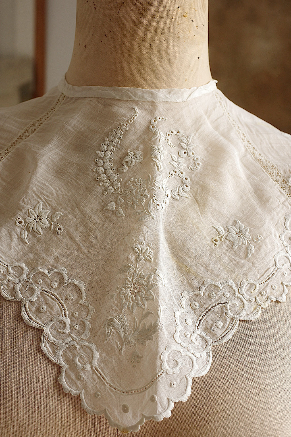 アンティークレース dentelle ancienne 刺繍襟