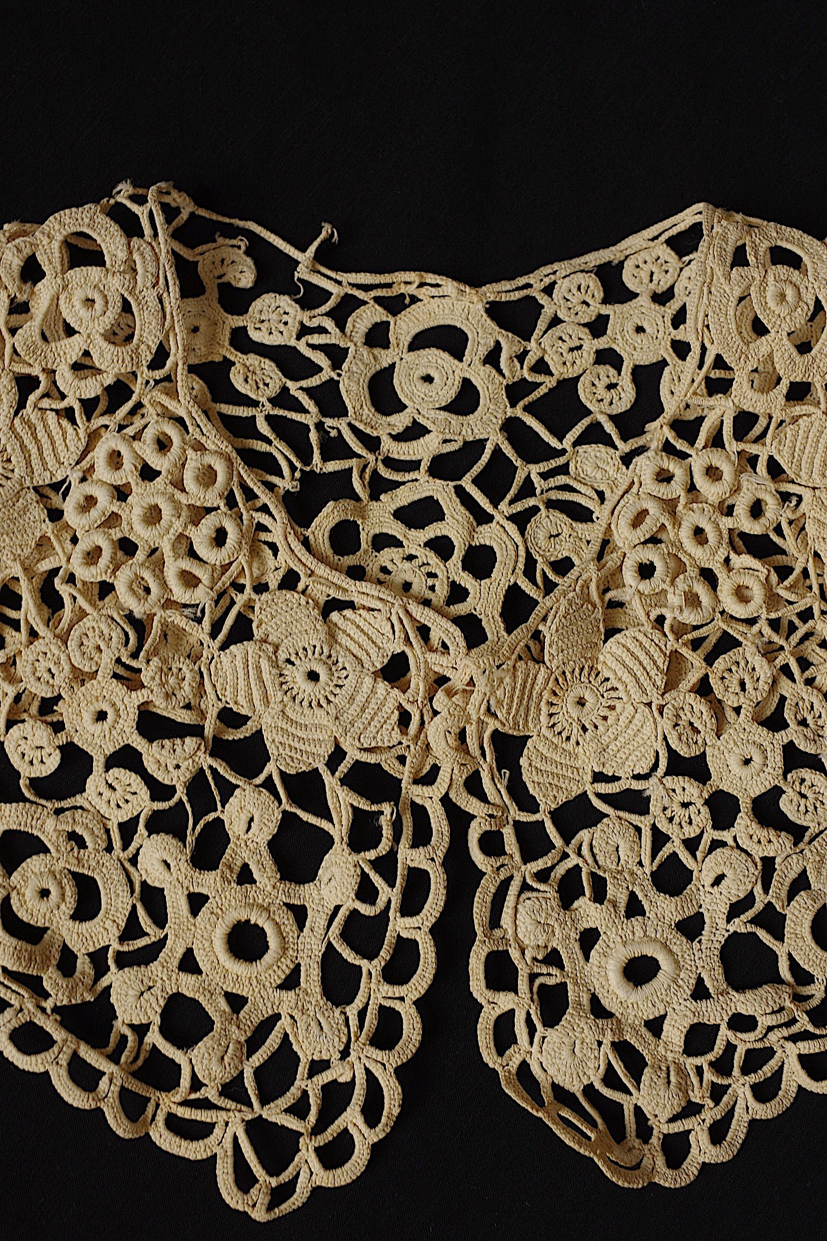 アンティークレース dentelle ancienne クロシェレース襟lot