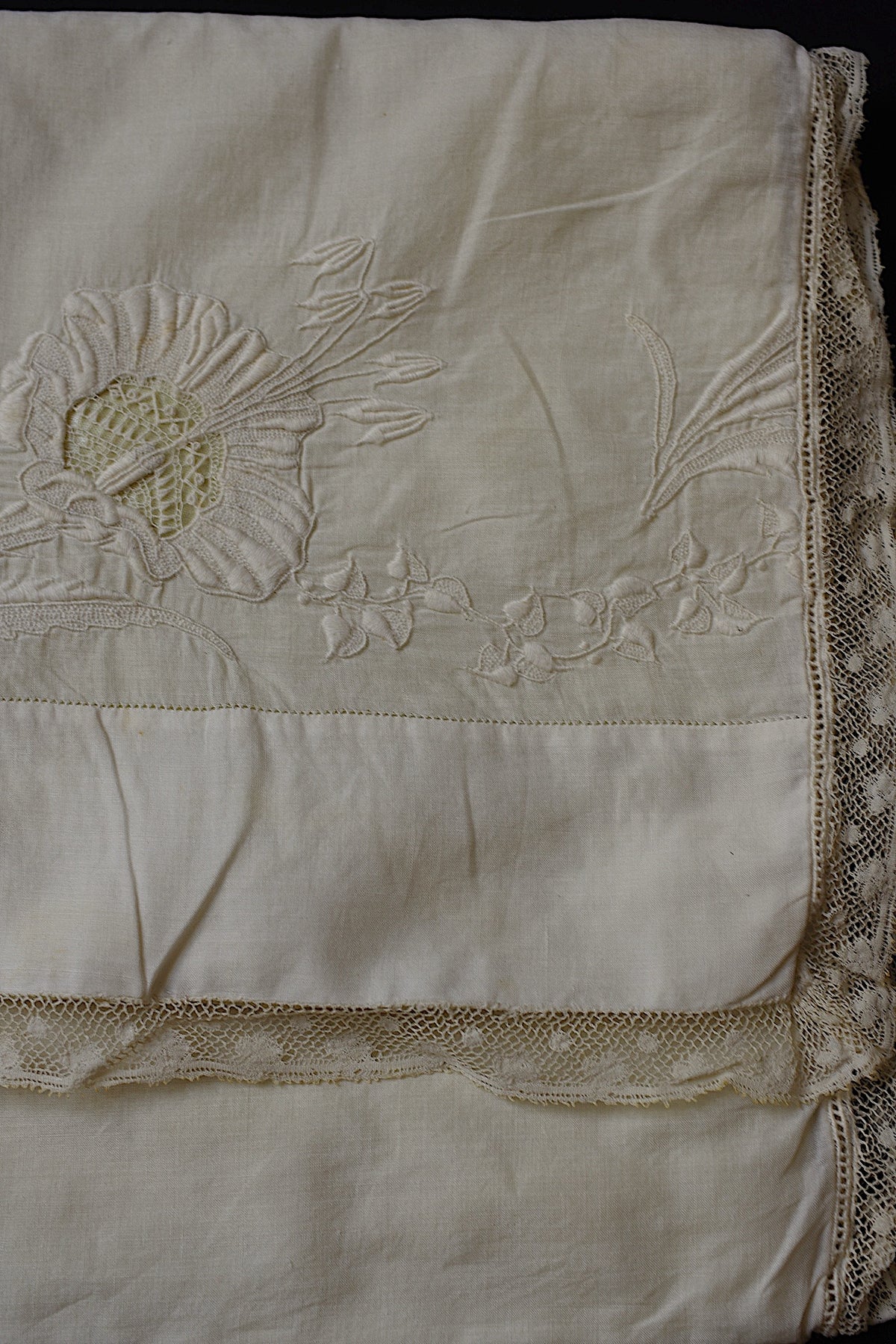 アンティークレース dentelle ancienne 刺繍　ポシェット