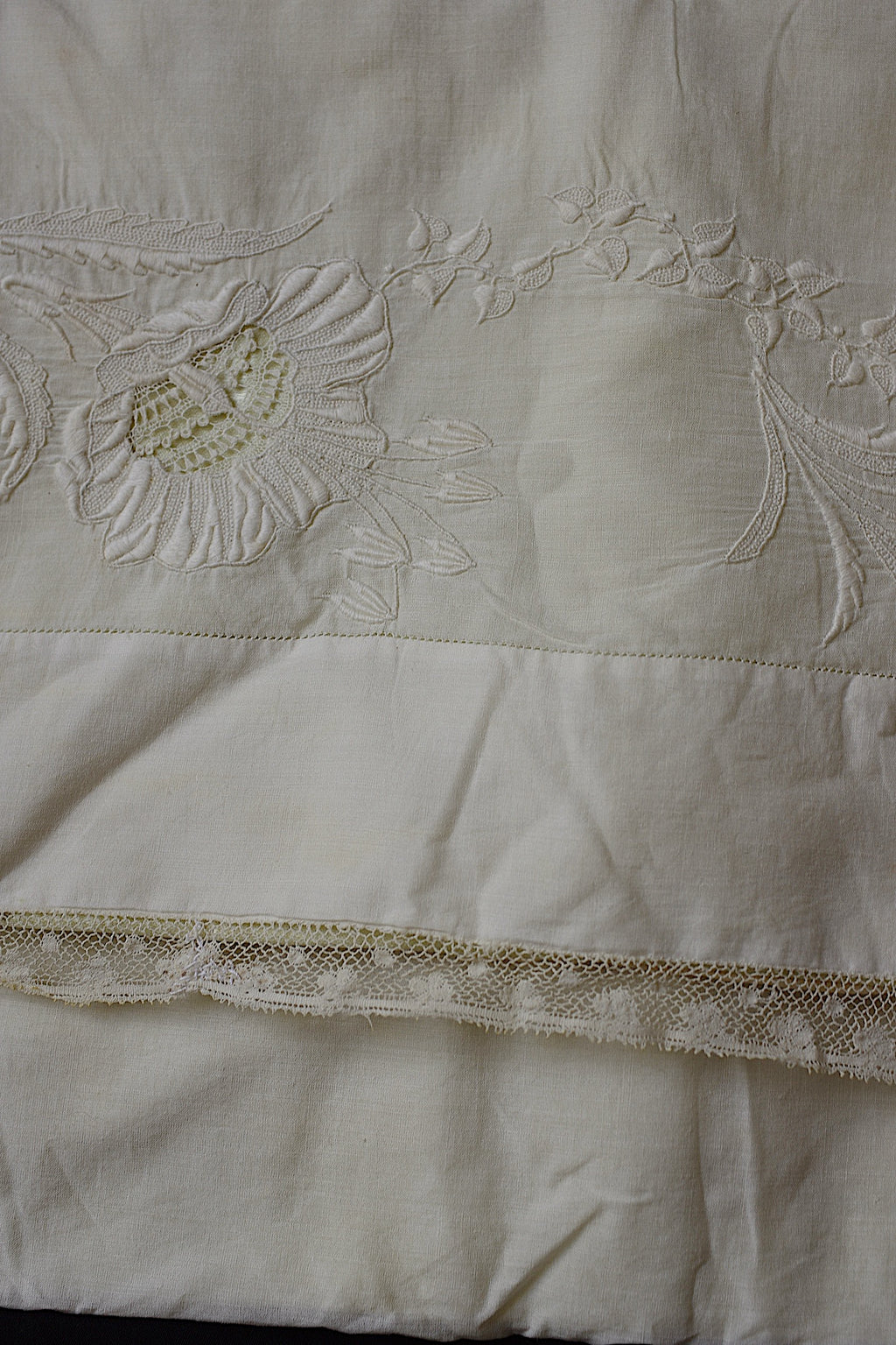 アンティークレース dentelle ancienne 刺繍　ポシェット
