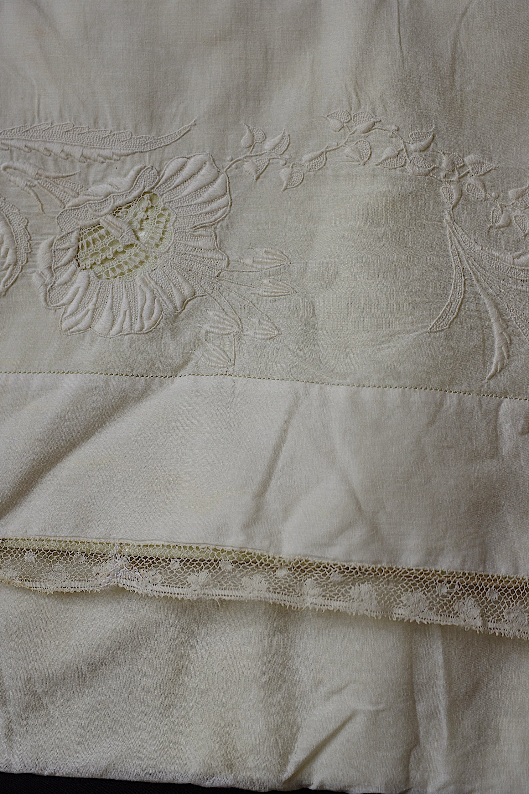 アンティークレース dentelle ancienne 刺繍　ポシェット