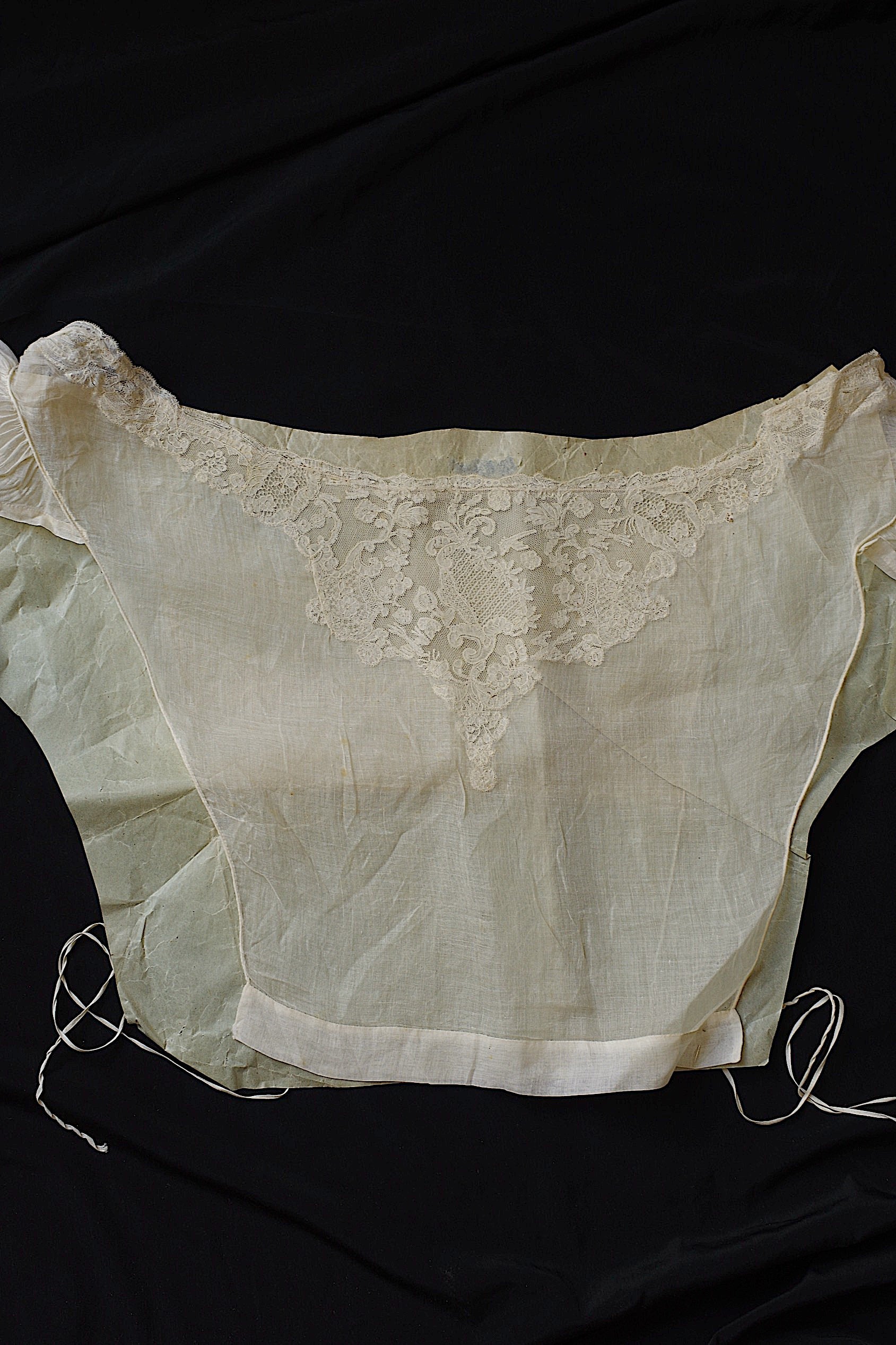 アンティークレース dentelle ancienne 刺繍　plastron