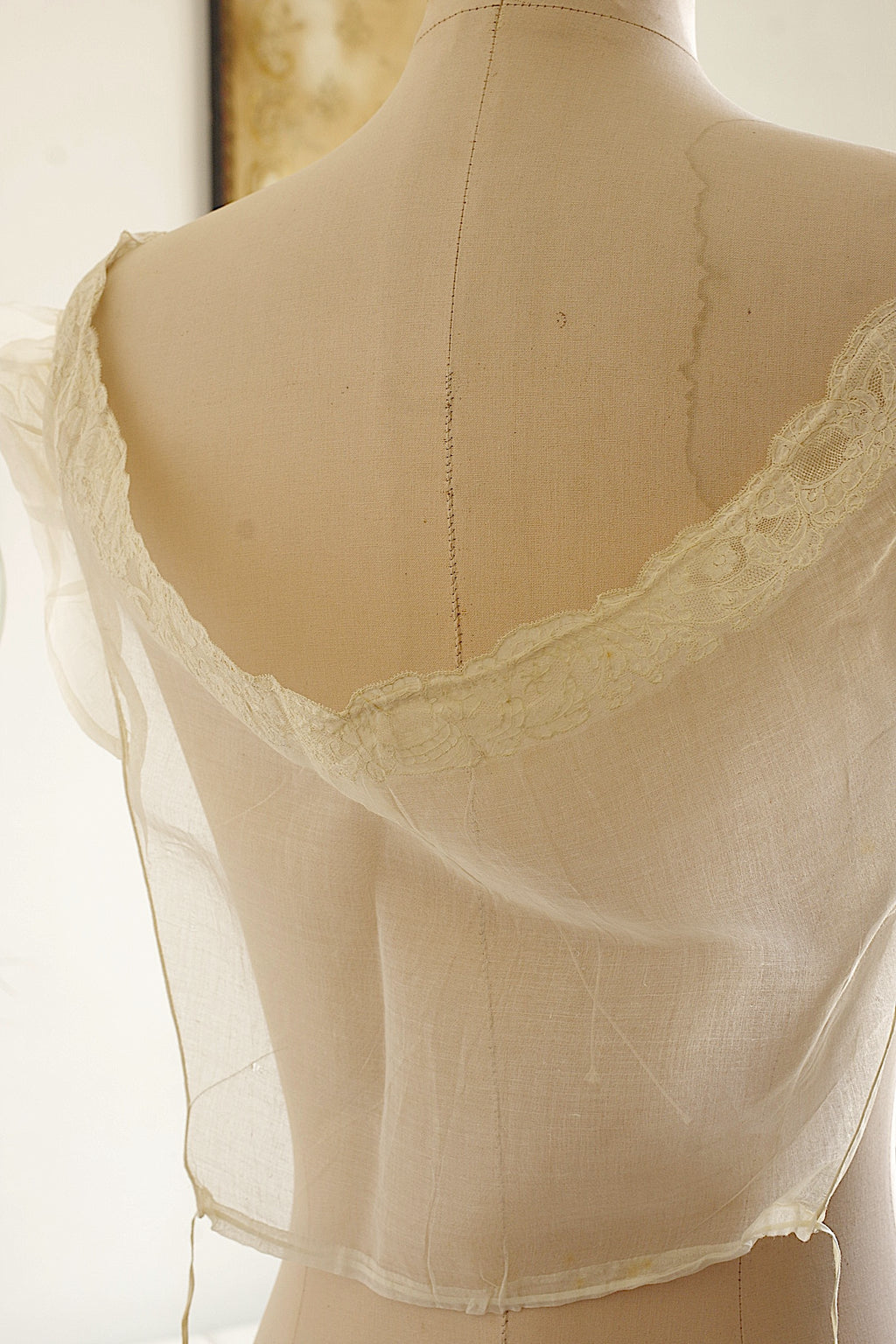 アンティークレース dentelle ancienne 刺繍　plastron