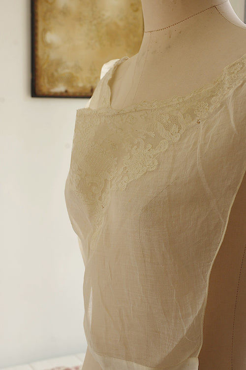 アンティークレース dentelle ancienne 刺繍　plastron