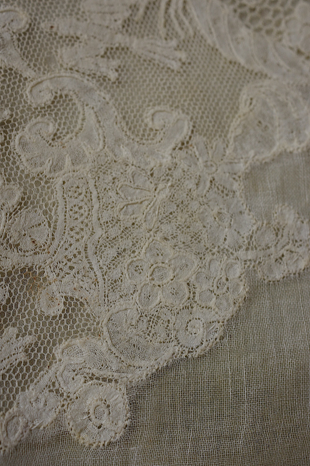 アンティークレース dentelle ancienne 刺繍　plastron