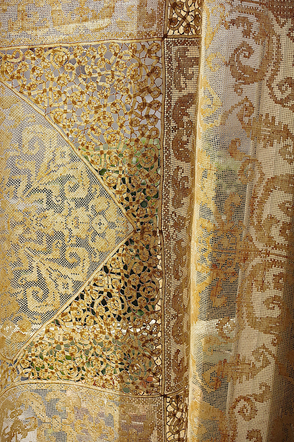 アンティークレースクロス　antique linge de maison