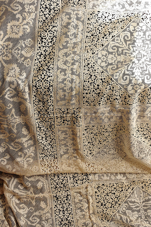 Antique lace tablecloth antique household linen