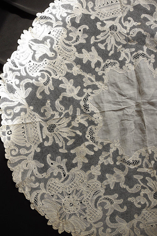 Antique lace cloth antique household linen ⚪︎