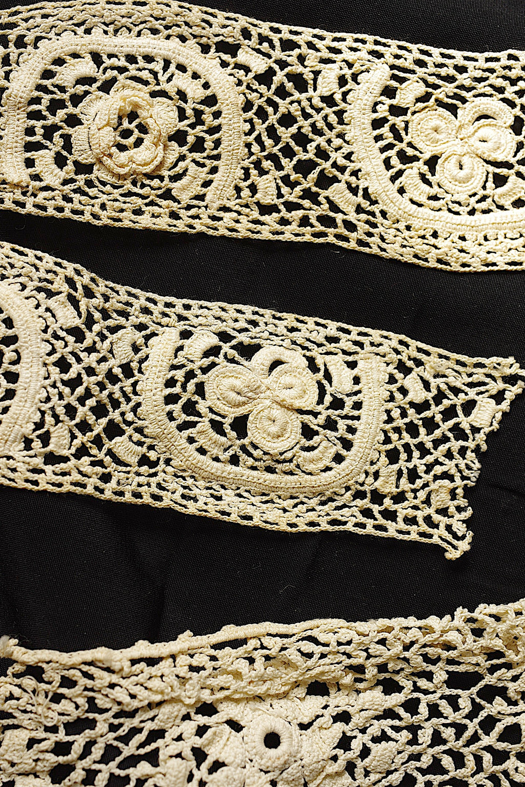 アンティークレース dentelle ancienne クロシェ端切れlot 3
