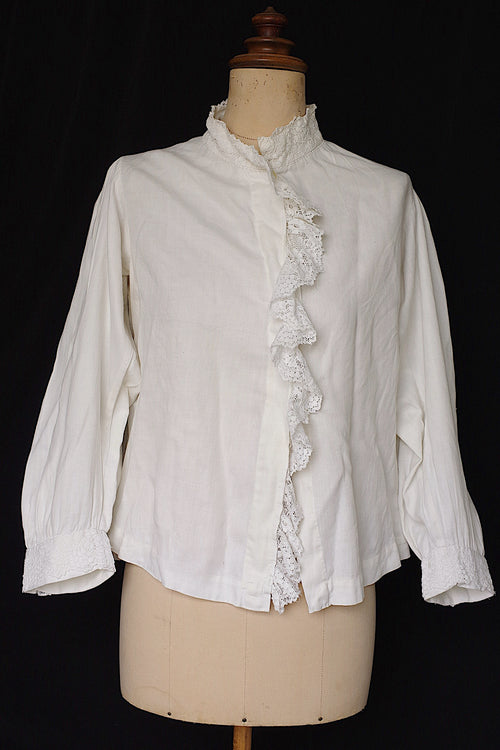 アンティークブラウス vêtement blouse コットンブラウス