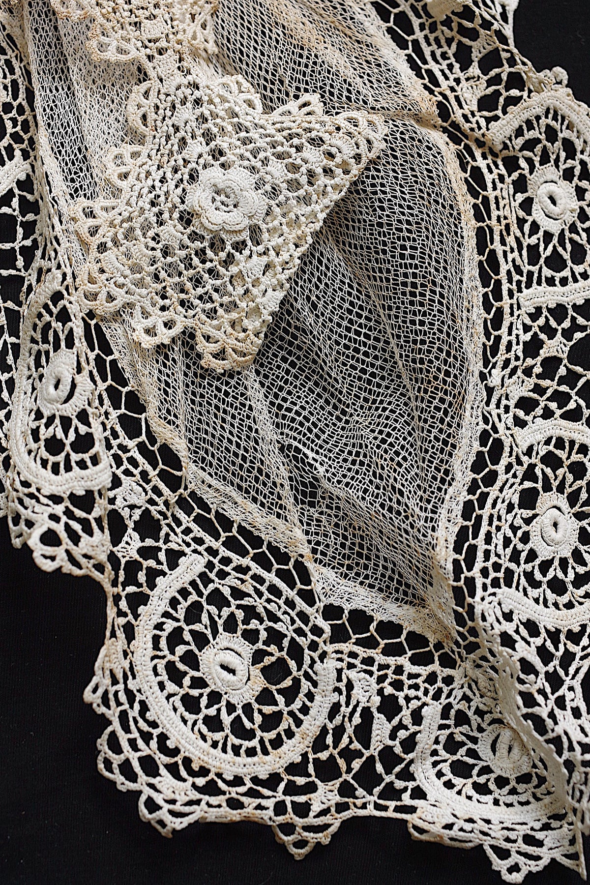 アンティークレース dentelle ancienne ジャボ2つ 3