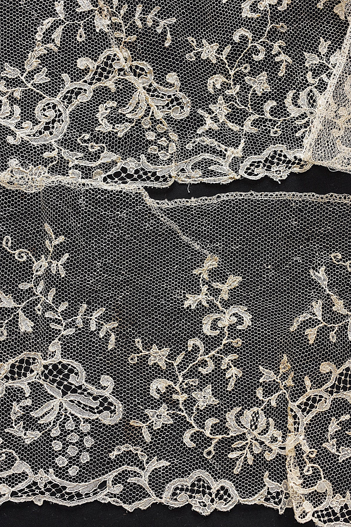アンティークレース dentelle ancienne アプリカッションブリュクセル ハギレ 3