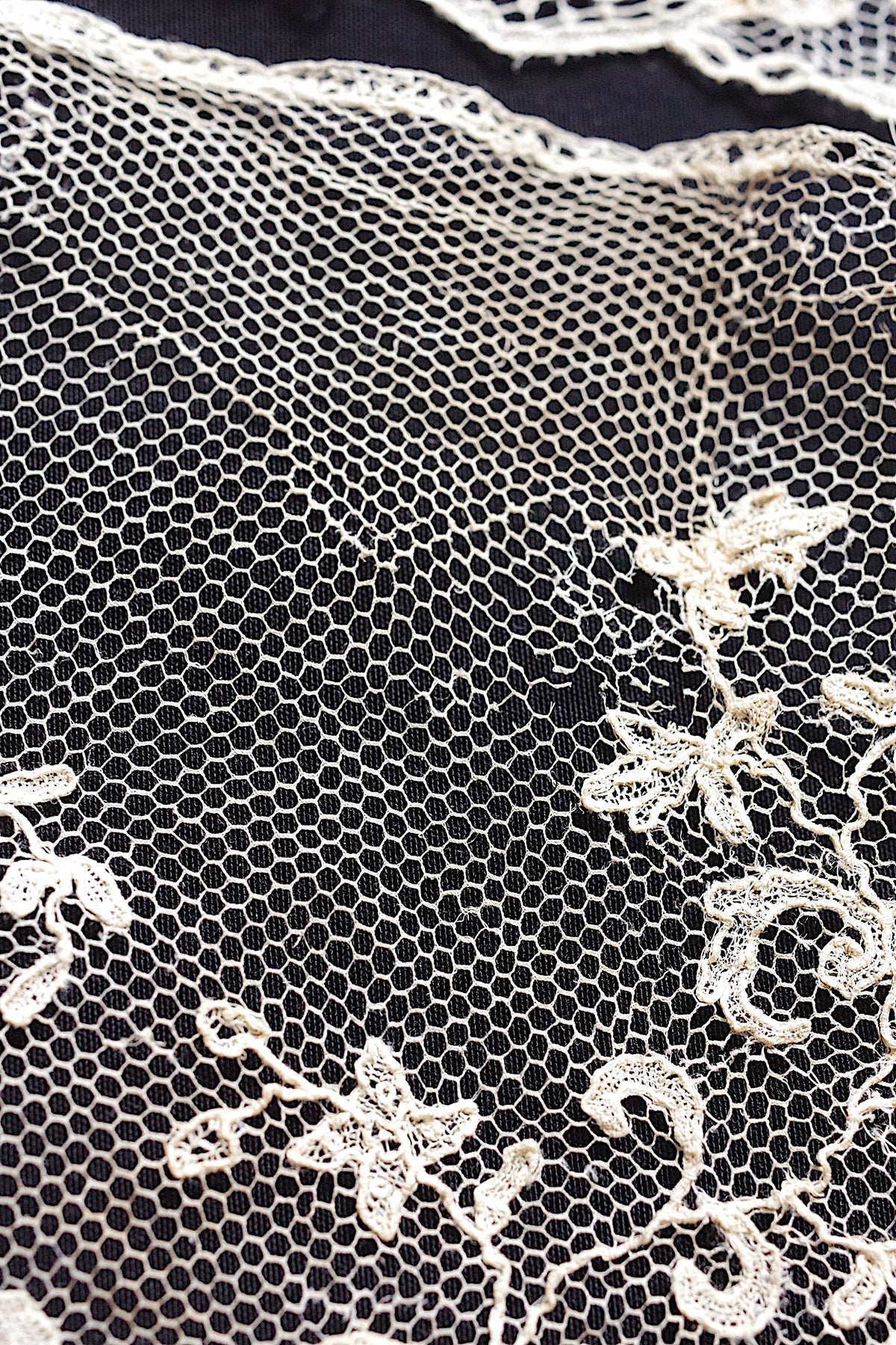アンティークレース dentelle ancienne アプリカッションブリュクセル ハギレ 7
