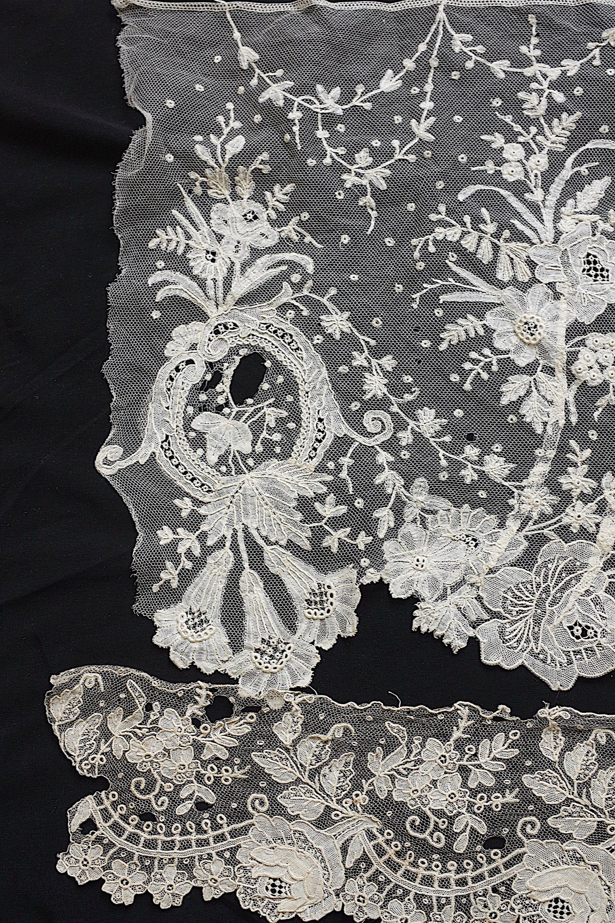アンティークレース dentelle ancienne ブリュクセルレース ハギレ 2