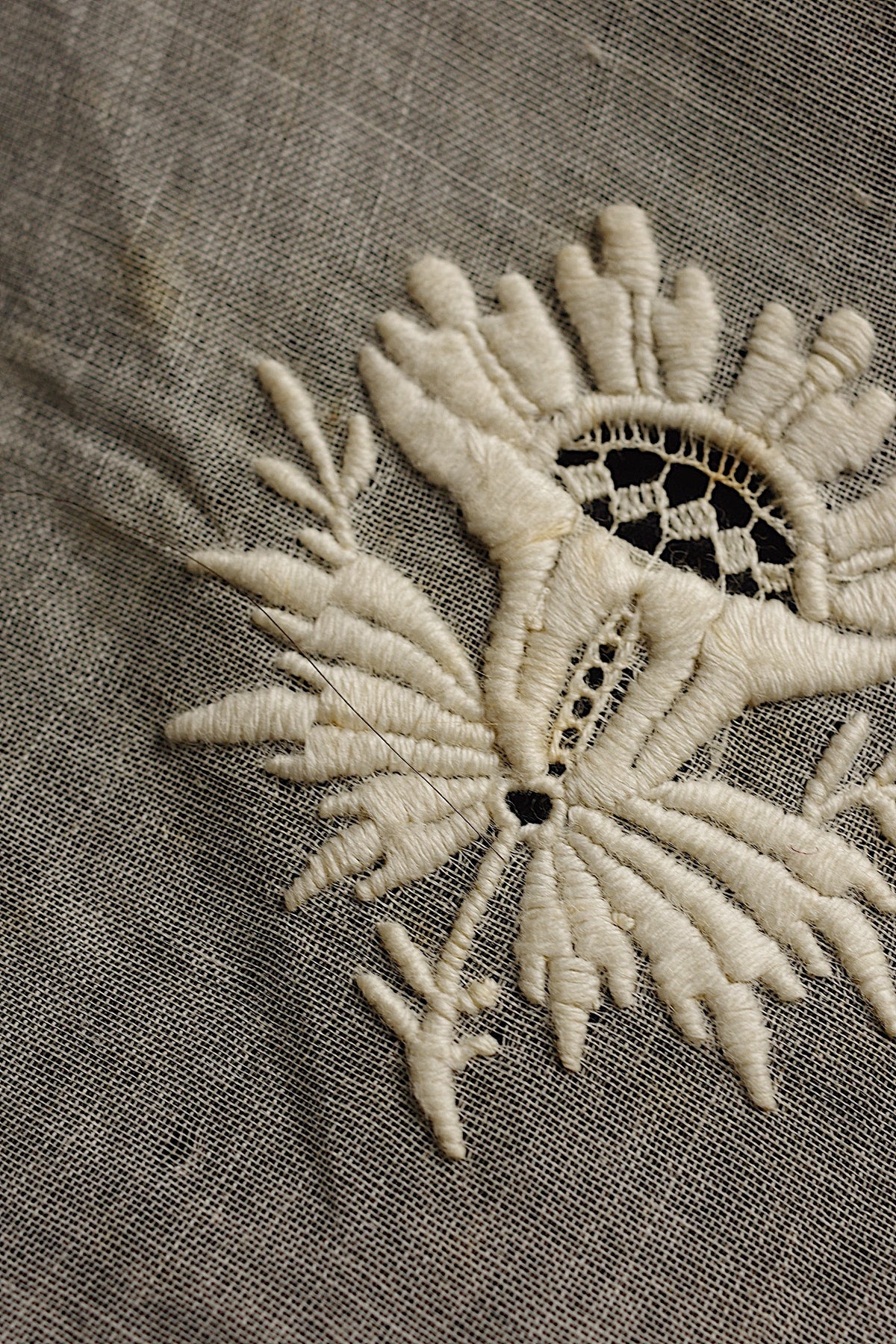 アンティークレース dentelle ancienne モチーフ 刺繍 ハギレ 6