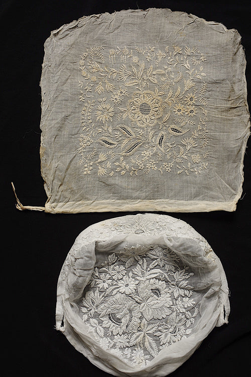 アンティークレース dentelle ancienne モチーフ 刺繍 ハギレ2